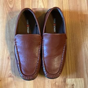 Boys Size 6M brown dress shoe loafer